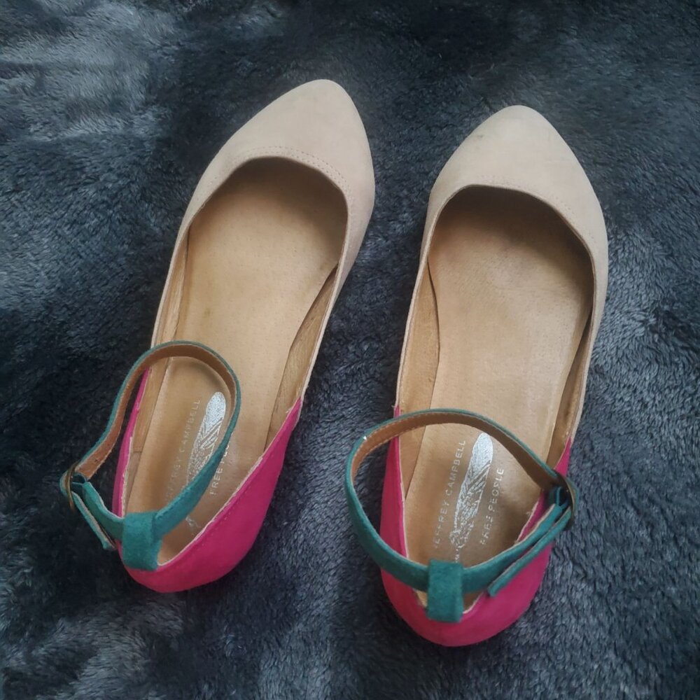Jeffrey Campbell Free people flat shoes Size‎ 6M three color Ankle strap - Picture 9 of 12
